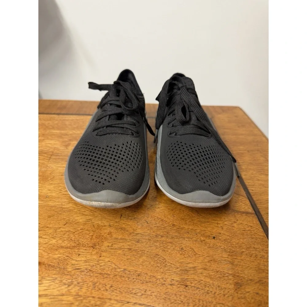 Crocs LiteRide 360 Pacer Athletic Sneakers Women's Black Lace-Up Shoes Size 7